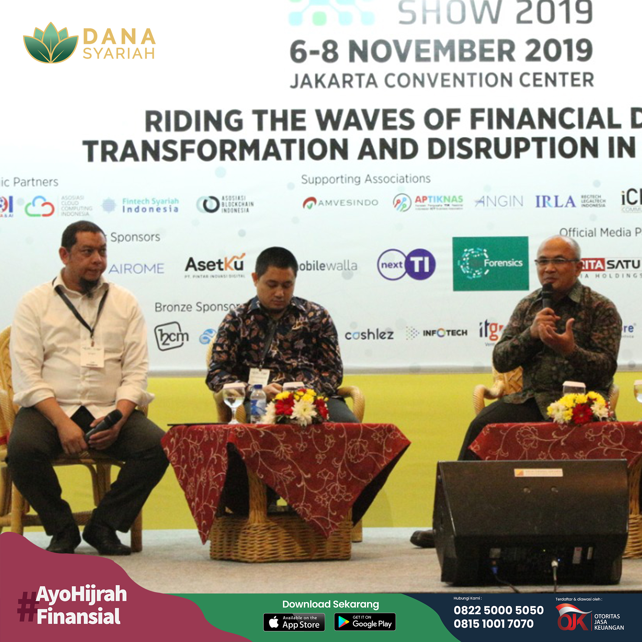 Dana Syariah Menciptakan Media Komunikasi di Cyber Security Indonesia dan Indonesia Fintech Show 2019