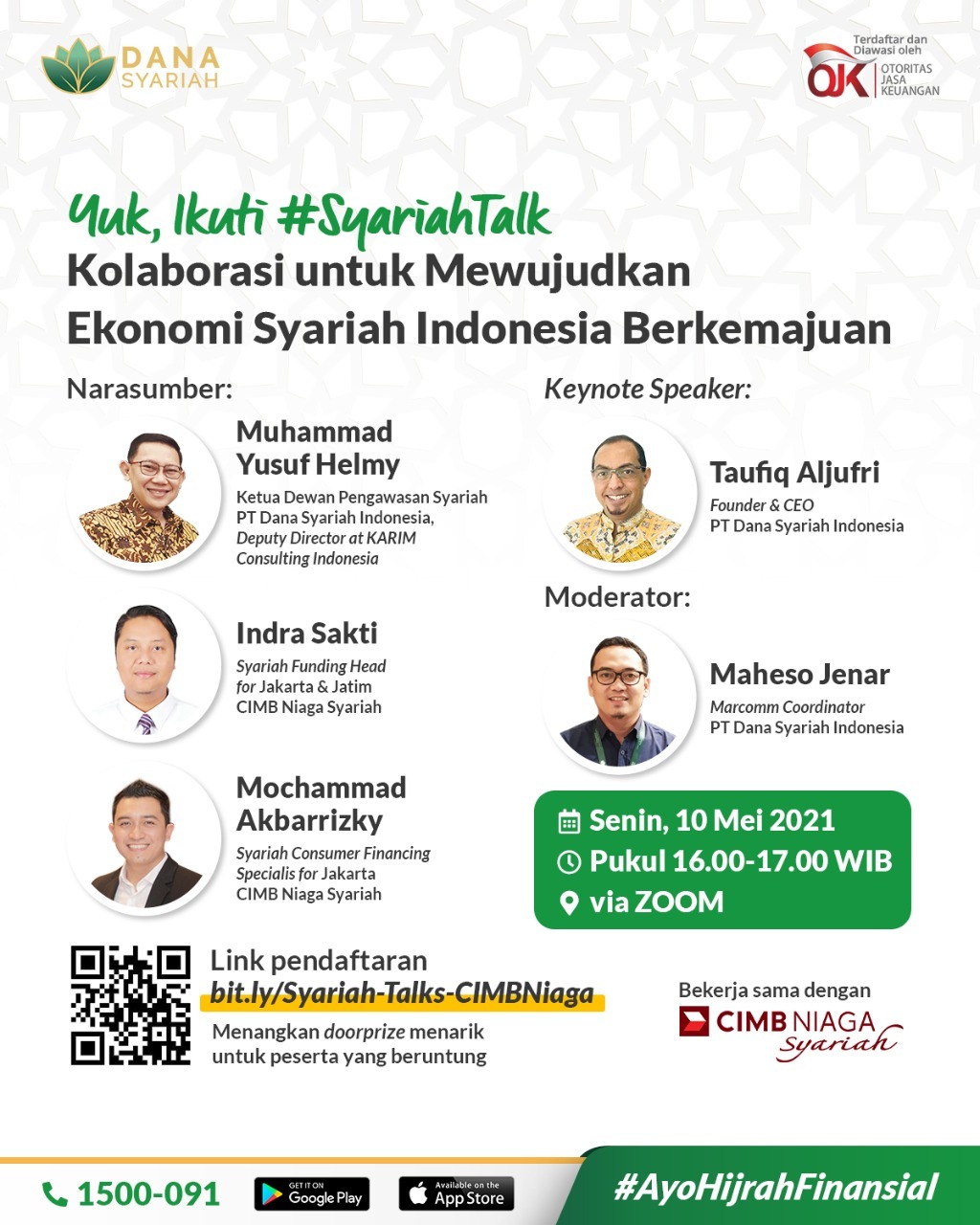 Dana Syariah #SyariahTalk Kolaborasi untuk Mewujudkan Ekonomi Syariah Indonesia Berkemajuan