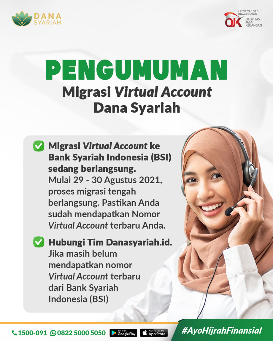 Dana Syariah Informasi Migrasi Virtual Account Danasyariah.id