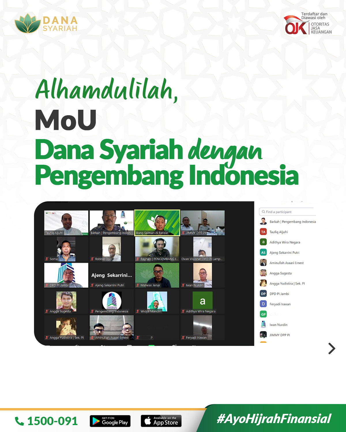 Dana Syariah MoU Dana Syariah dengan Pengembang Indonesia