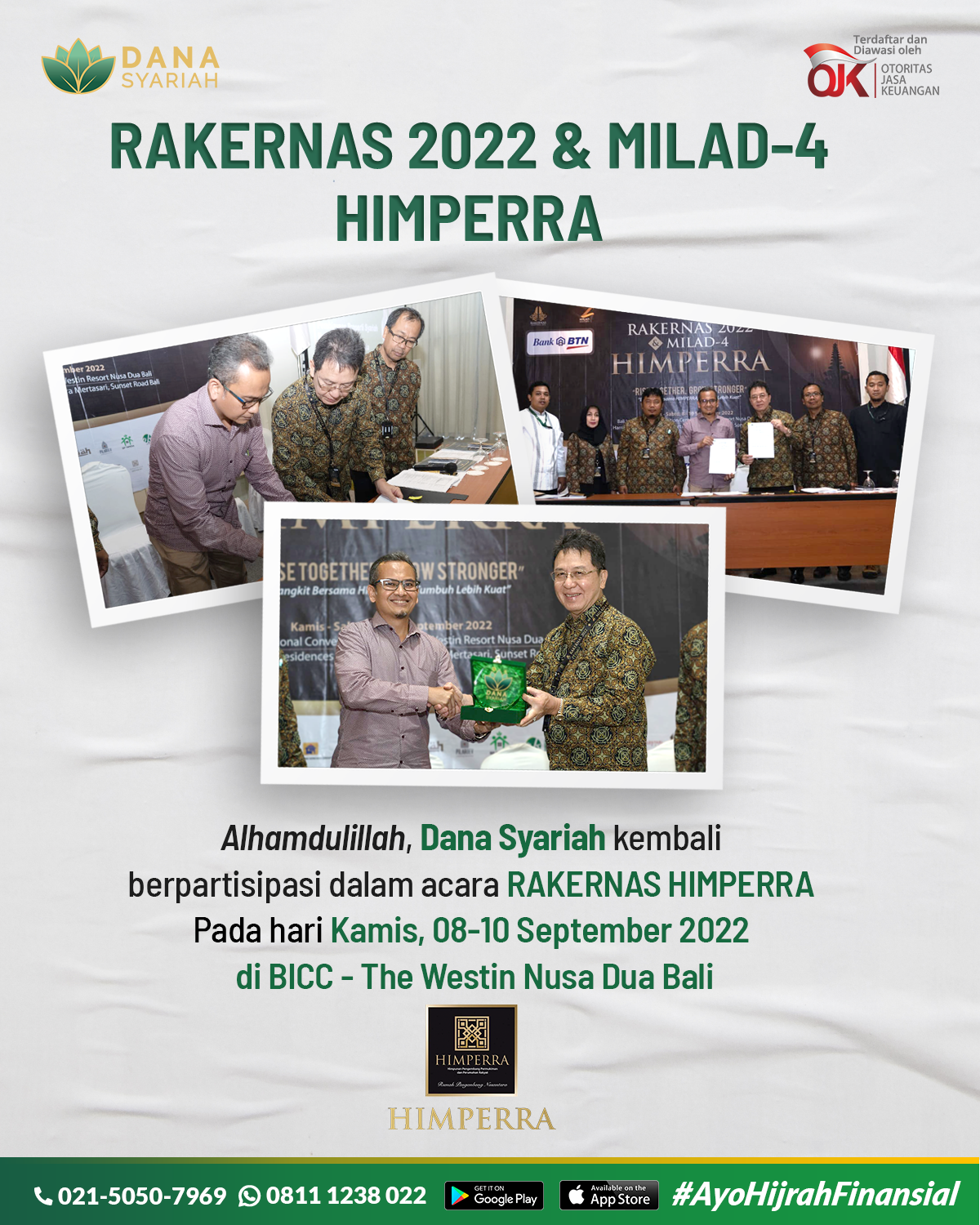 Dana Syariah Rakernas 2022 dan Milad Himperra