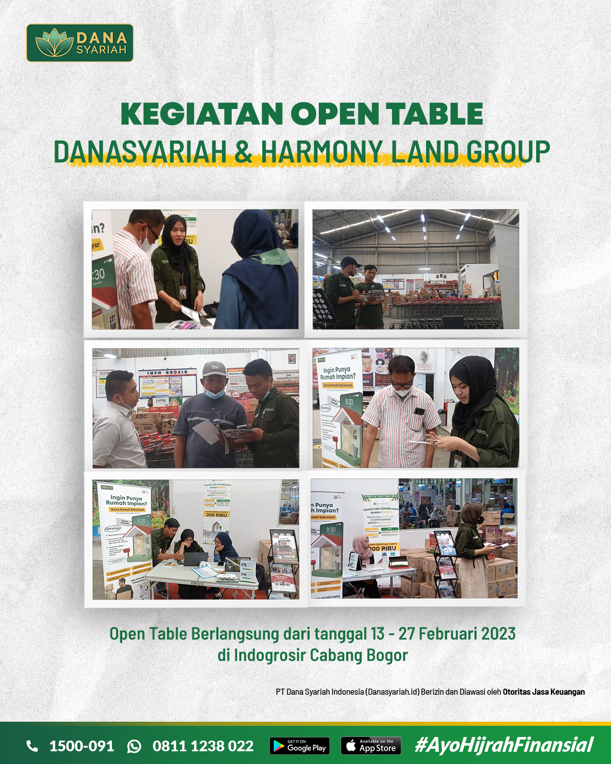Dana Syariah Open Table bersama Danasyariah dengan Harmony Land Group
