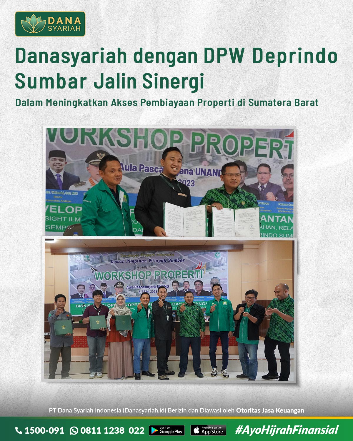 Dana Syariah Danasyariah dengan DPW Deprindo Sumbar Jalin Sinergi Dalam Meningkatkan Akses Pembiayaan Properti di Sumatera Barat