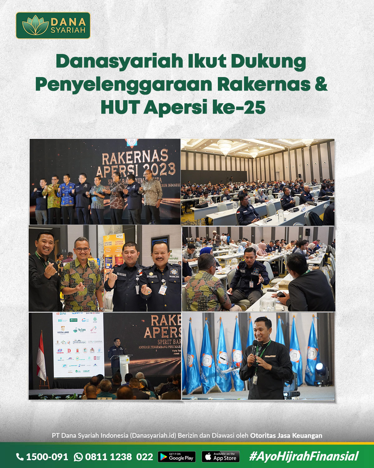 Dana Syariah Danasyariah Ikut Dukung Penyelenggaraan Rakernas & HUT Apersi ke-25