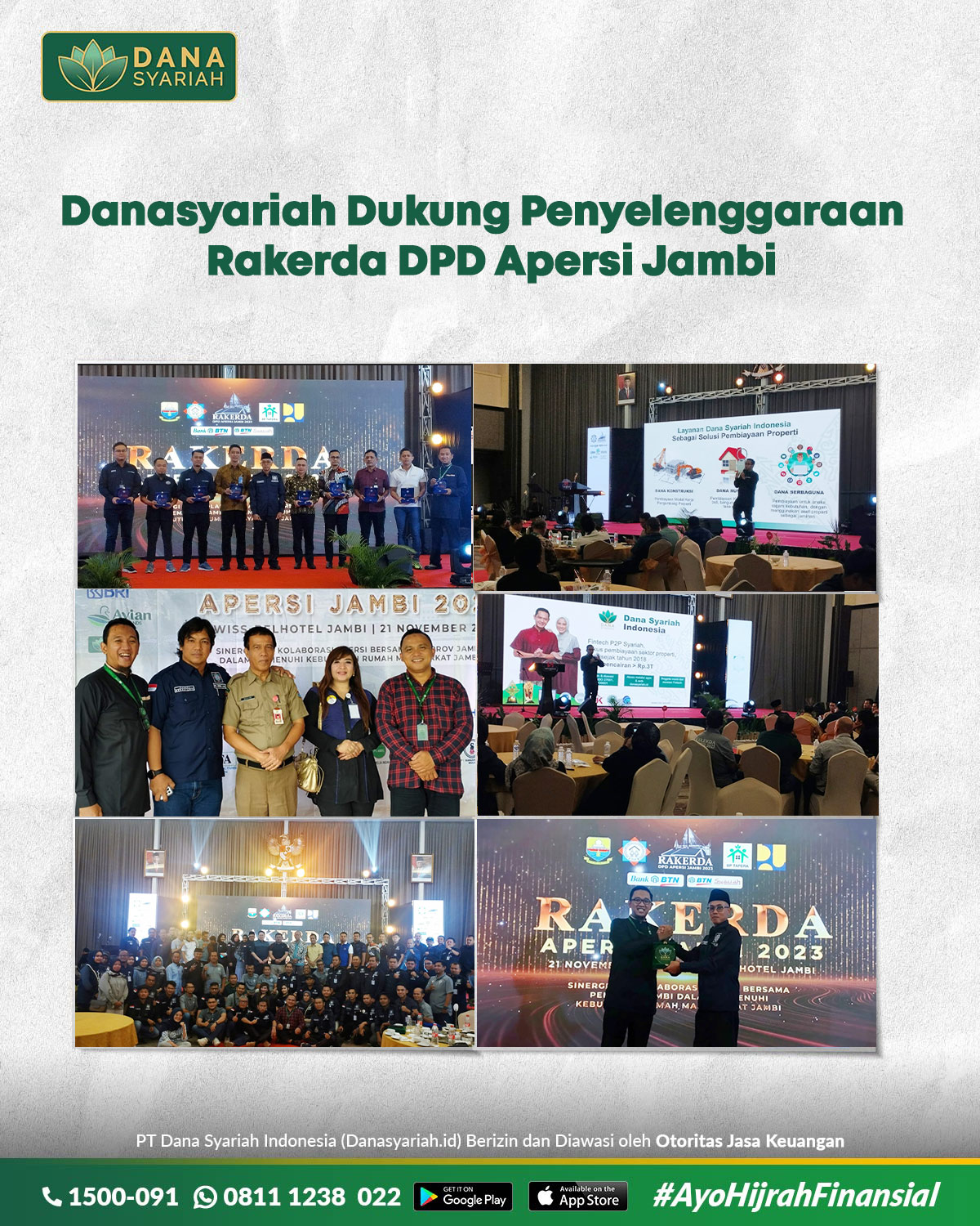 Dana Syariah Danasyariah Dukung Penyelenggaraan Rakerda Apersi DPD Jambi