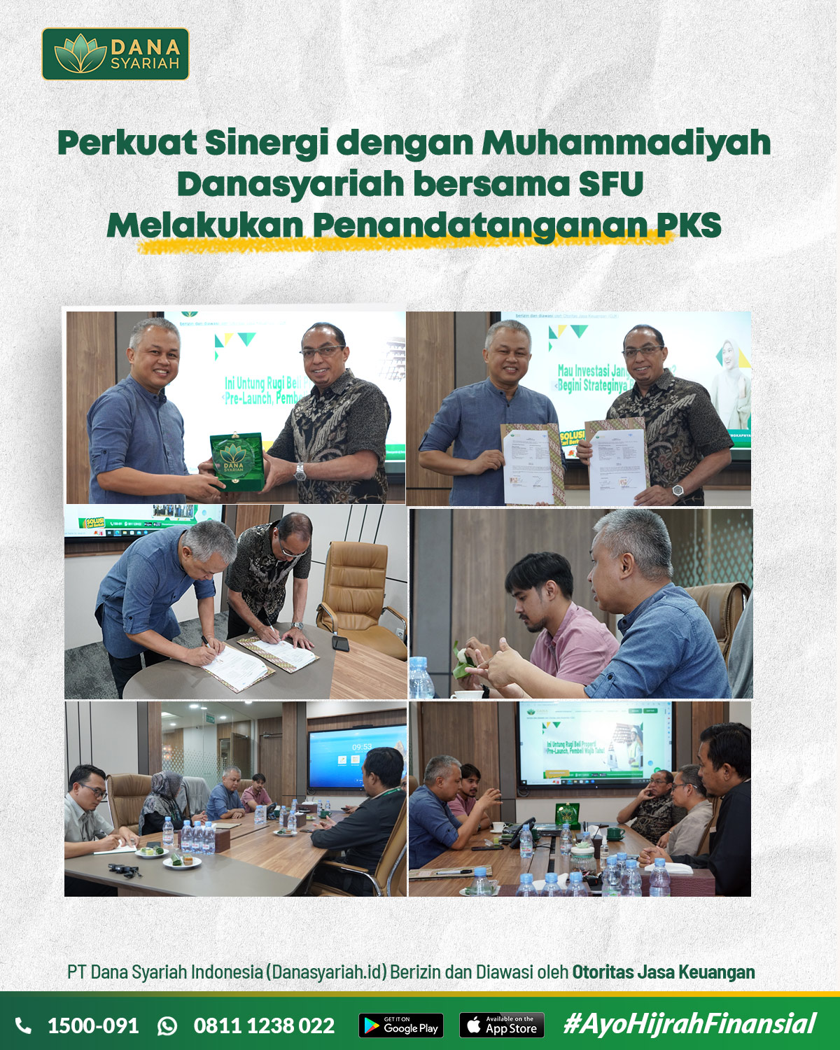 Dana Syariah Perkuat Sinergi dengan Muhammadiyah Danasyariah Bersama SFU Melakukan Penandatanganan PKS