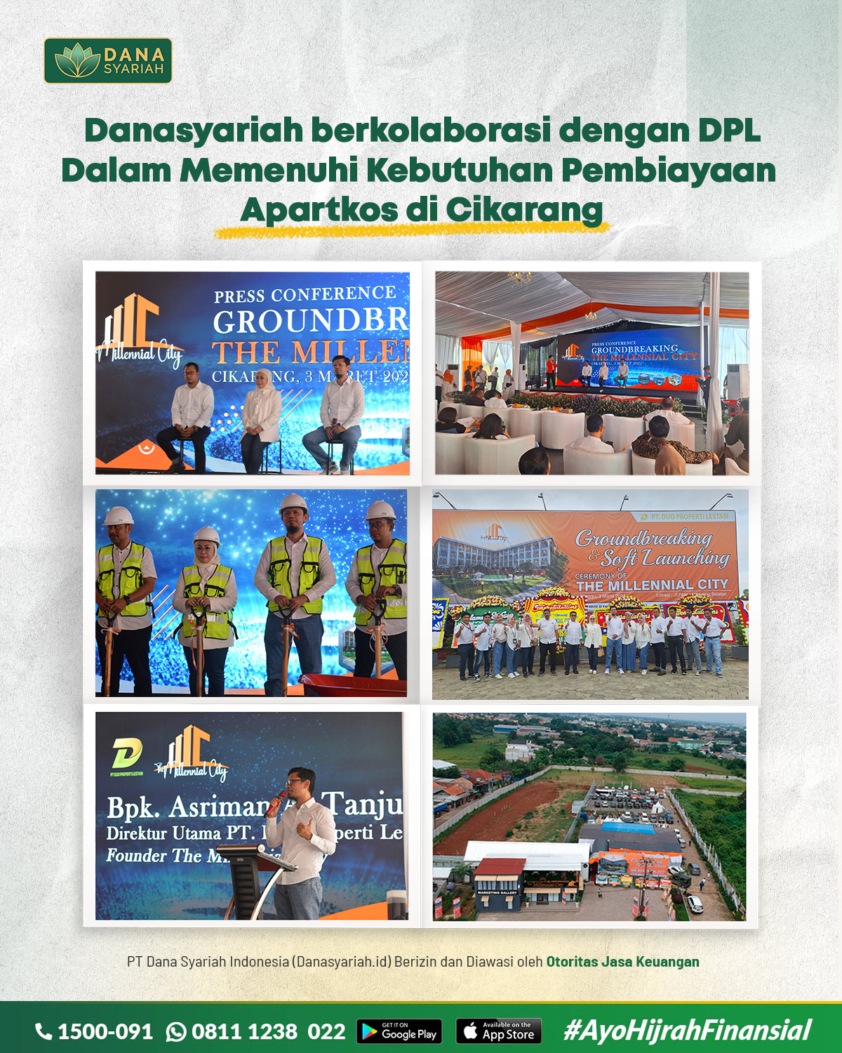 Dana Syariah Danasyariah Berkolaborasi dengan DPL  Dalam Memenuhi Kebutuhan Pembiayaan Apartkos di Cikarang