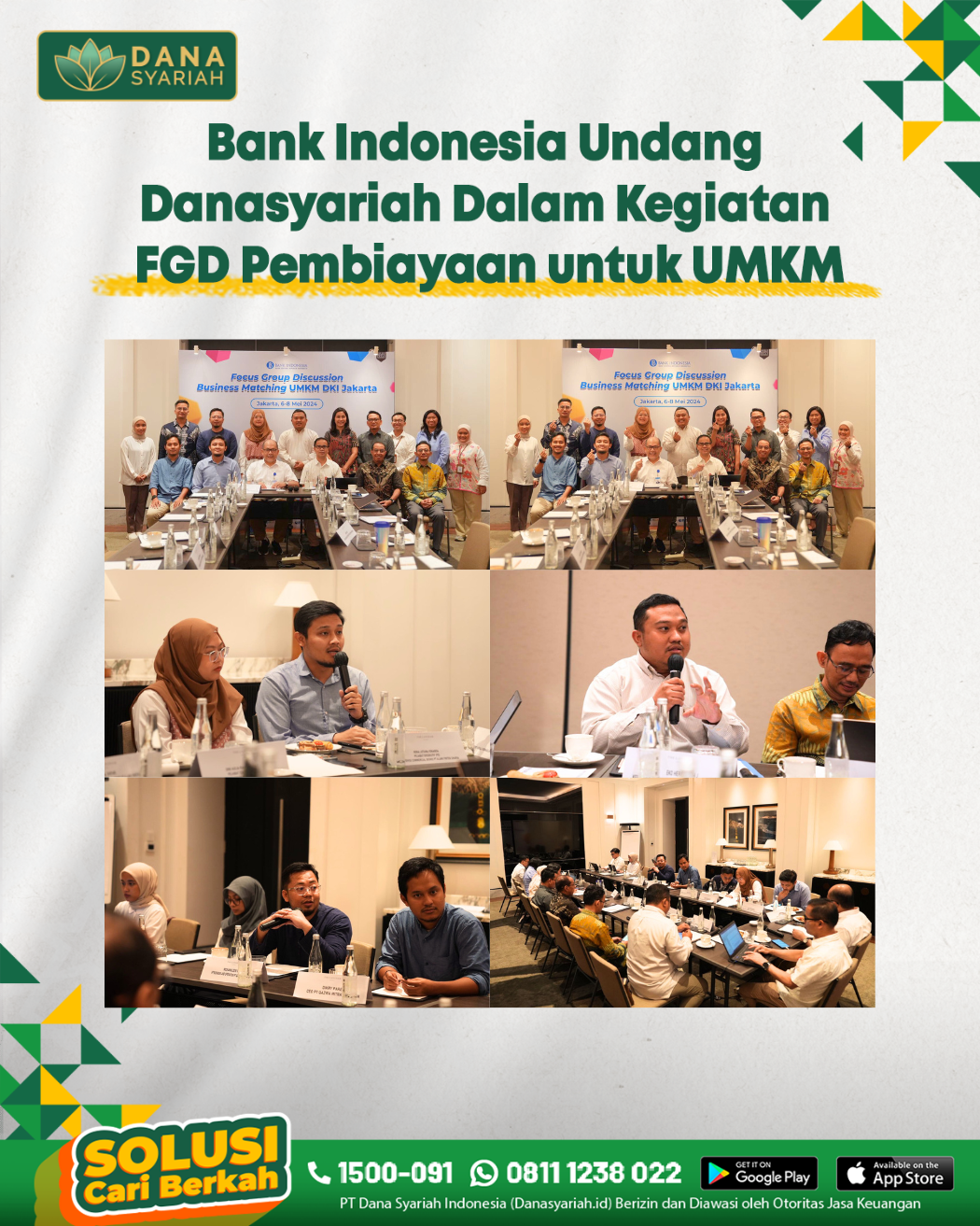 Dana Syariah Bank Indonesia Undang Danasyariah Dalam Kegiatan FGD Pembiayaan untuk UMKM